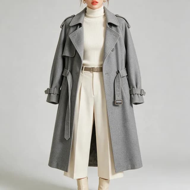 Dove-grey trench